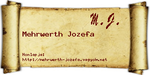 Mehrwerth Jozefa névjegykártya